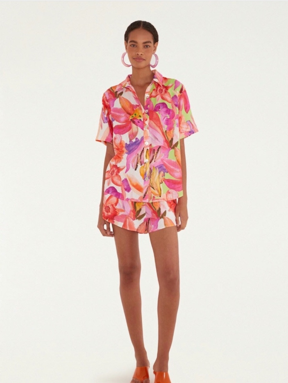 Multicolor Artsy Flora Shorts